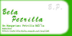 bela petrilla business card